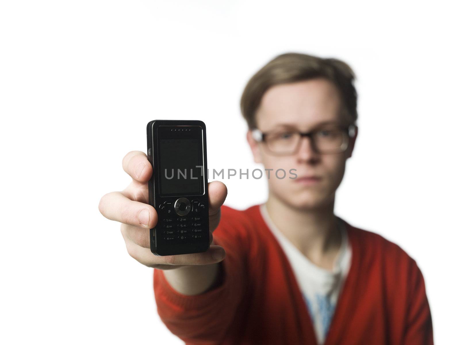 man holding a phone