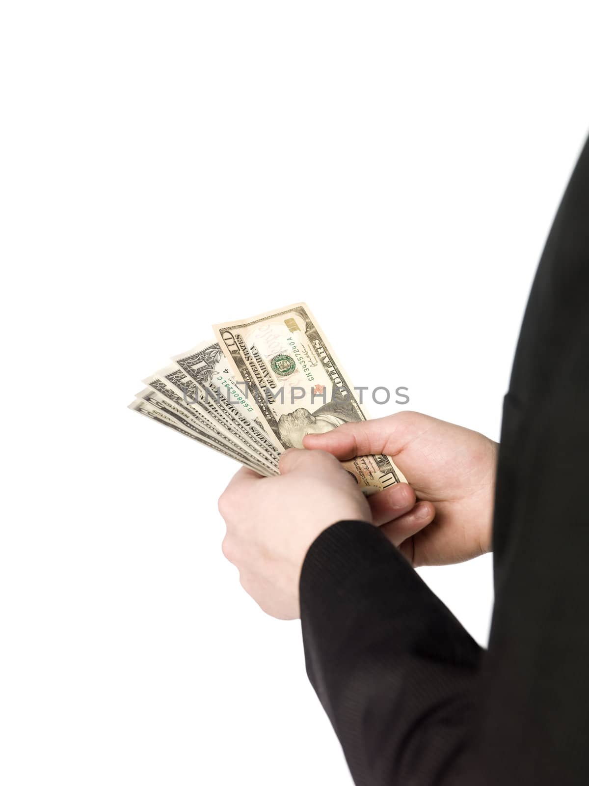 Holding a buntle of dollar-bills by gemenacom