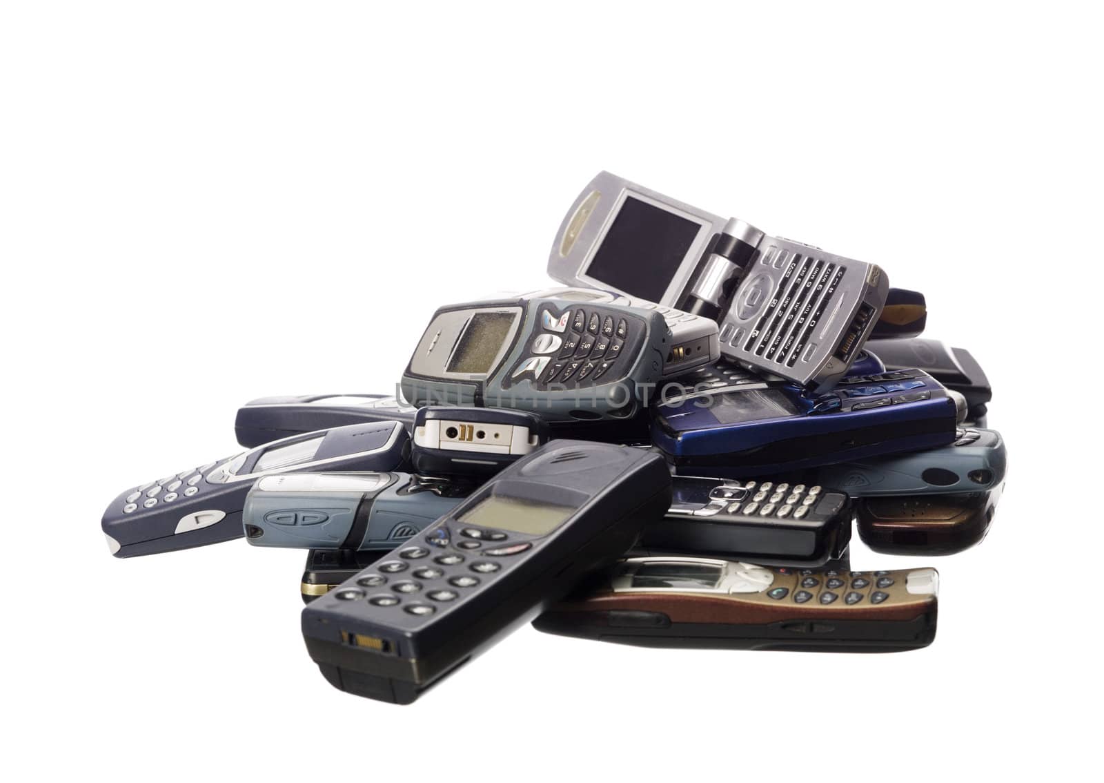 Stack of cellphones
