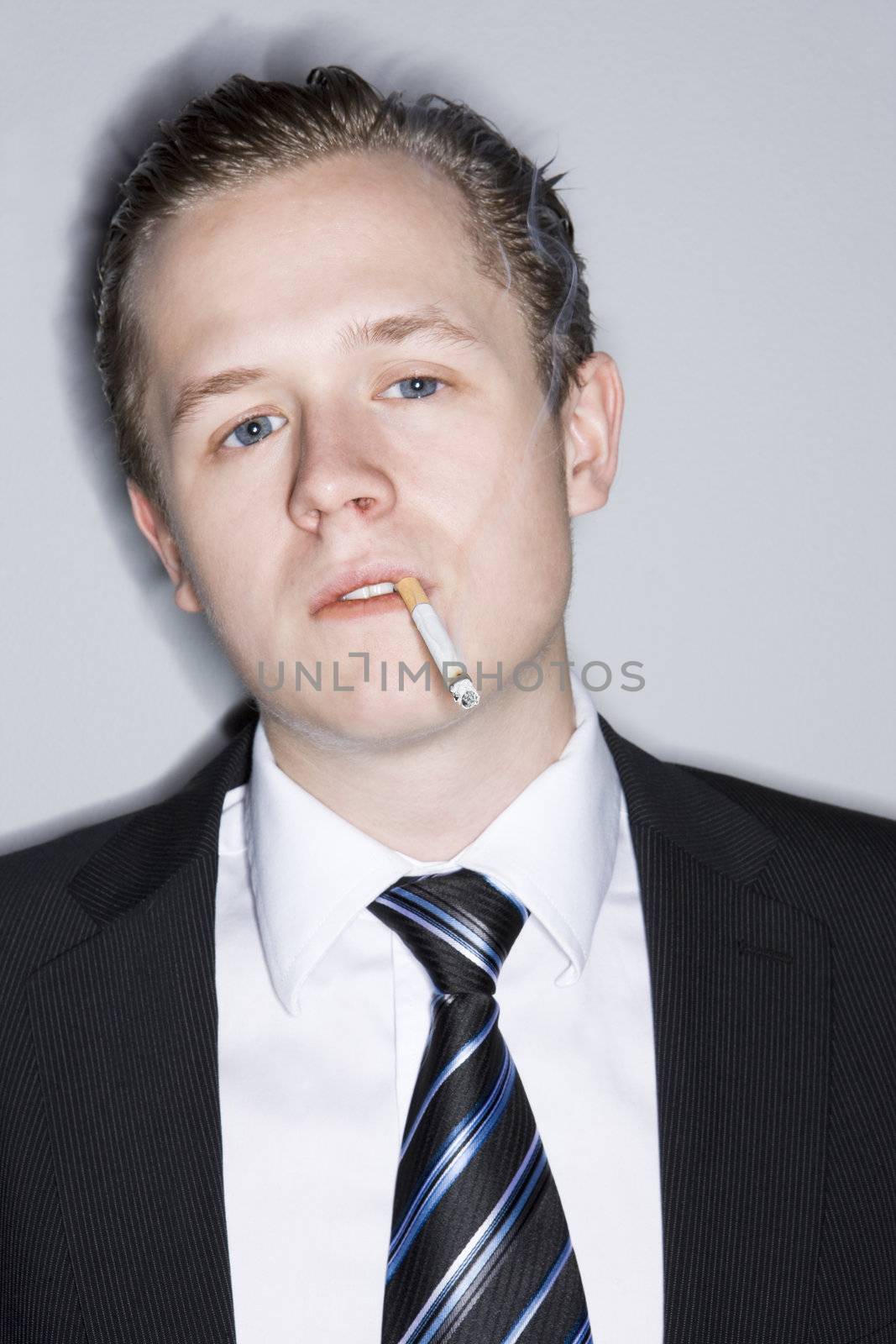 Young man smoking