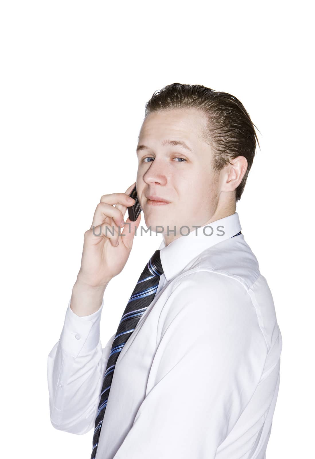 Man speaking in the phone by gemenacom