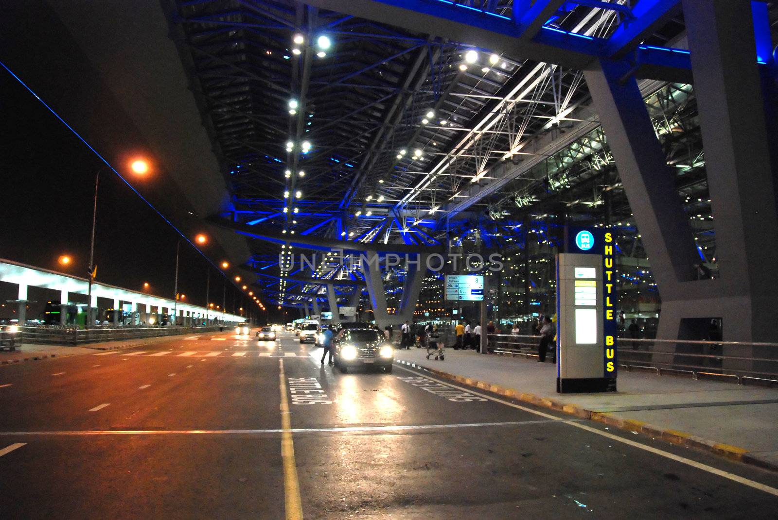 Bangkok Airport at Night, August 2007 by jovannig