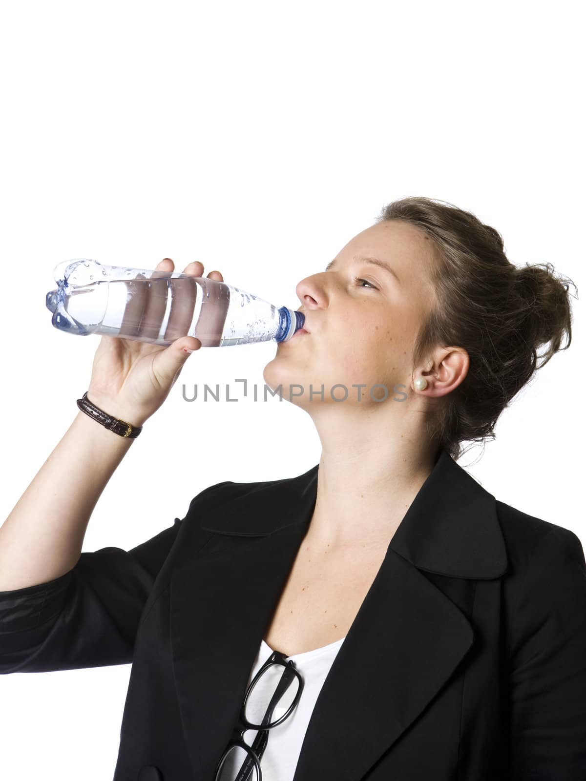 Girl drinking water by gemenacom