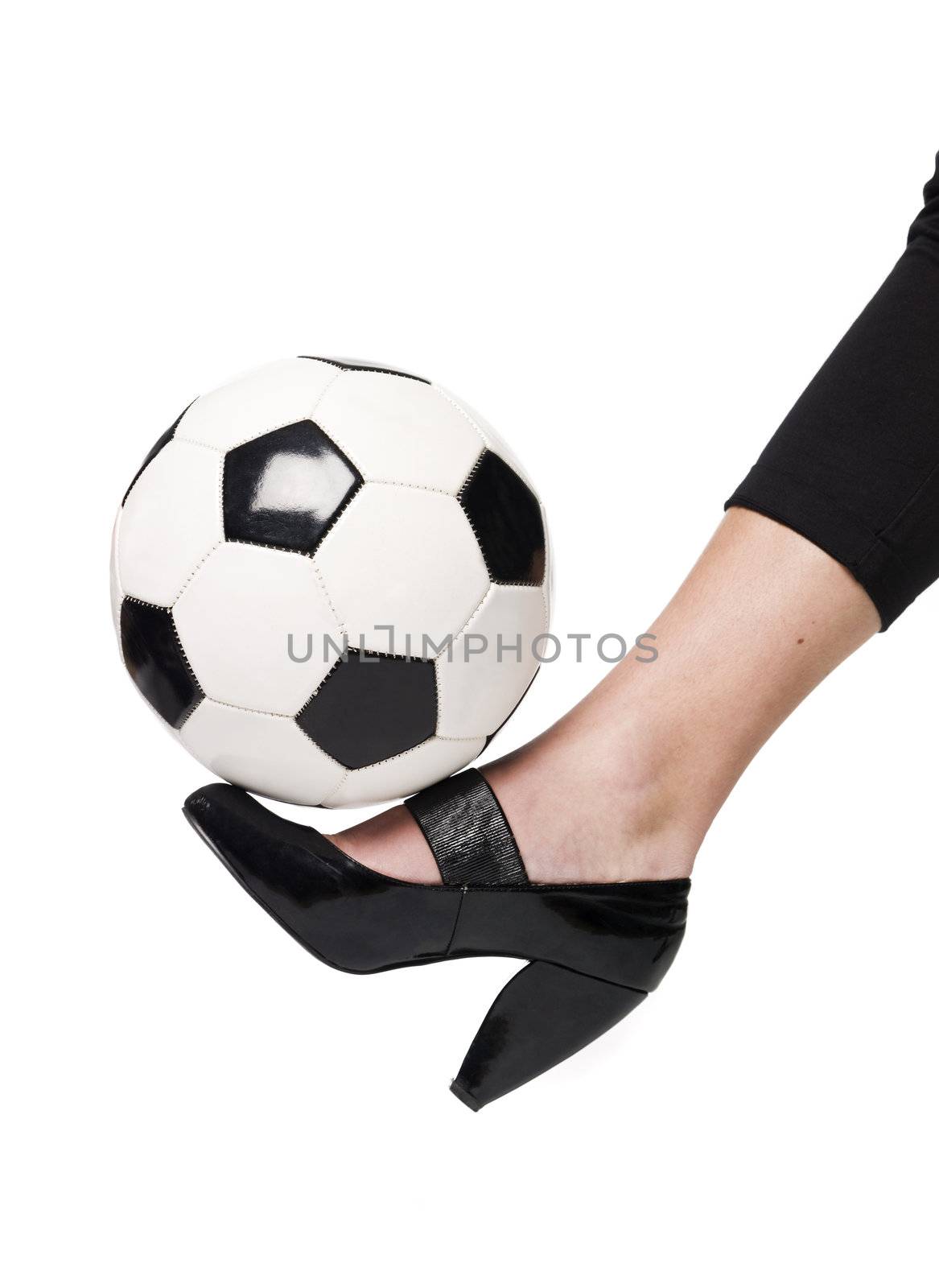 Fotball and a lady`s slipper by gemenacom