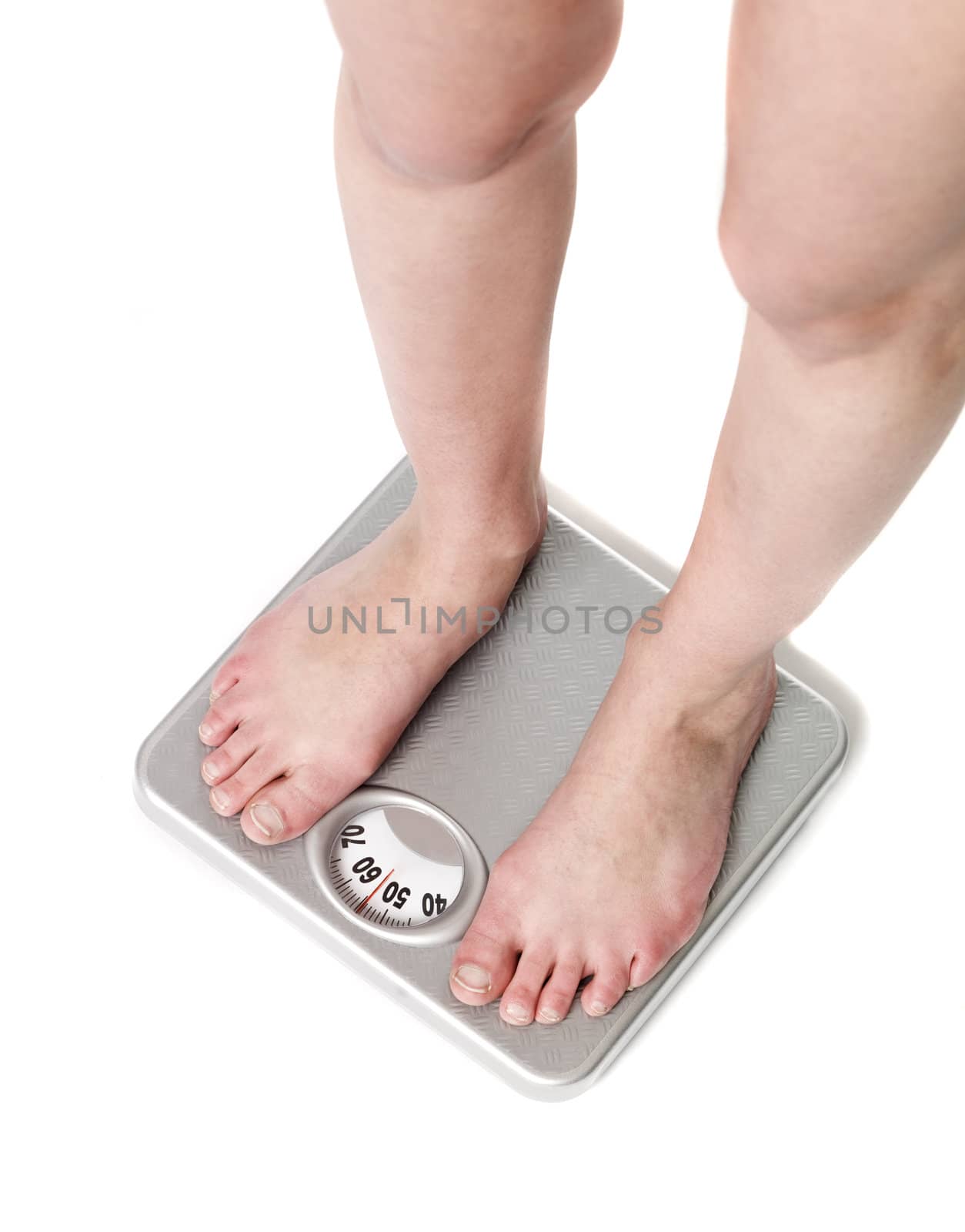 Standing on a weight-scale