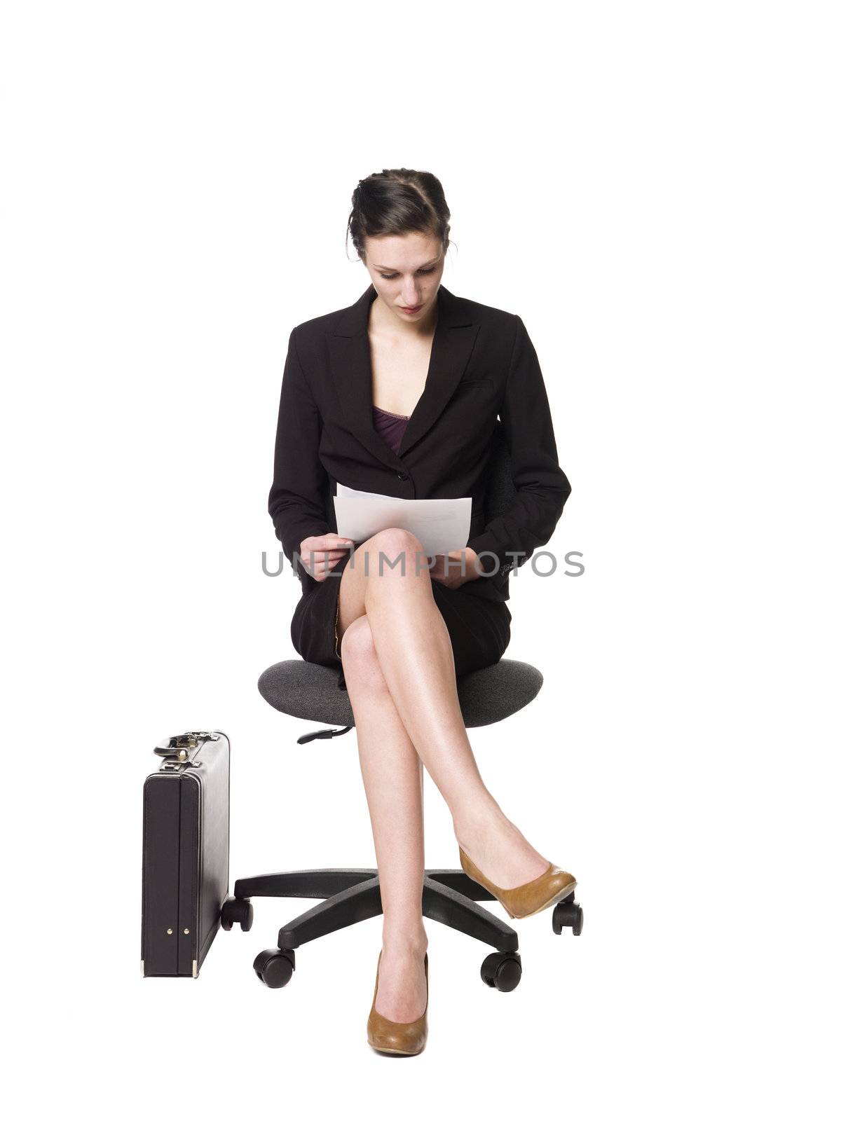 Buisness woman sitting on a chair