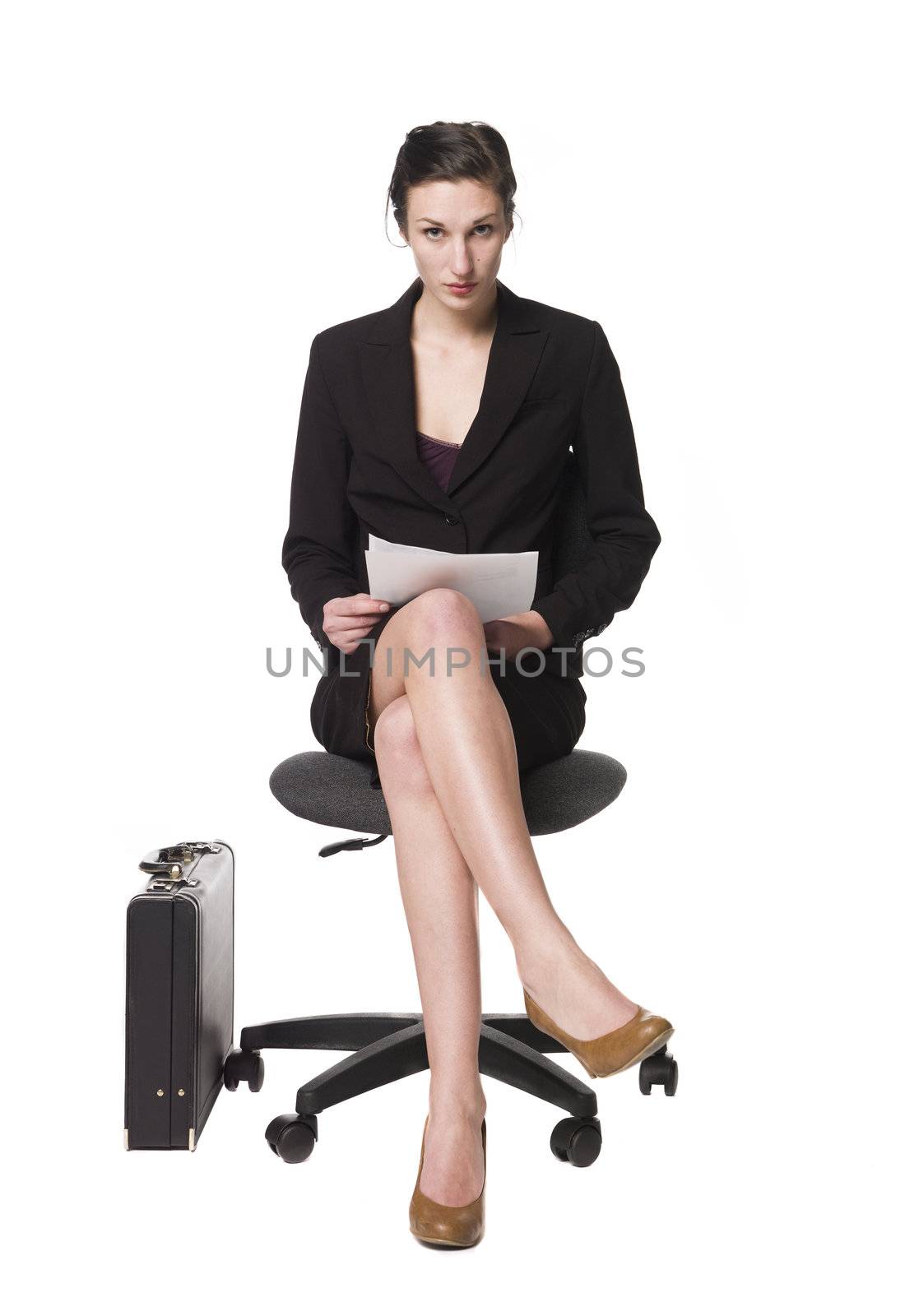 Buisness woman sitting on a chair