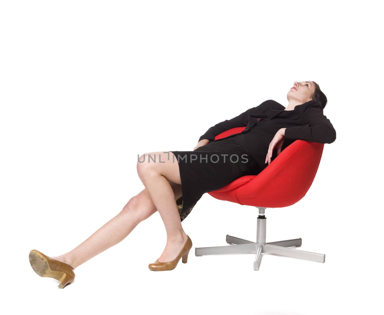 Lazy woman in a chair