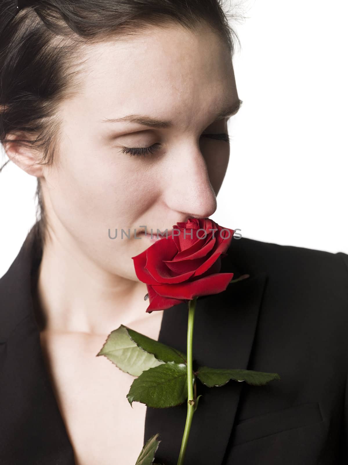 Woman smell a rose by gemenacom