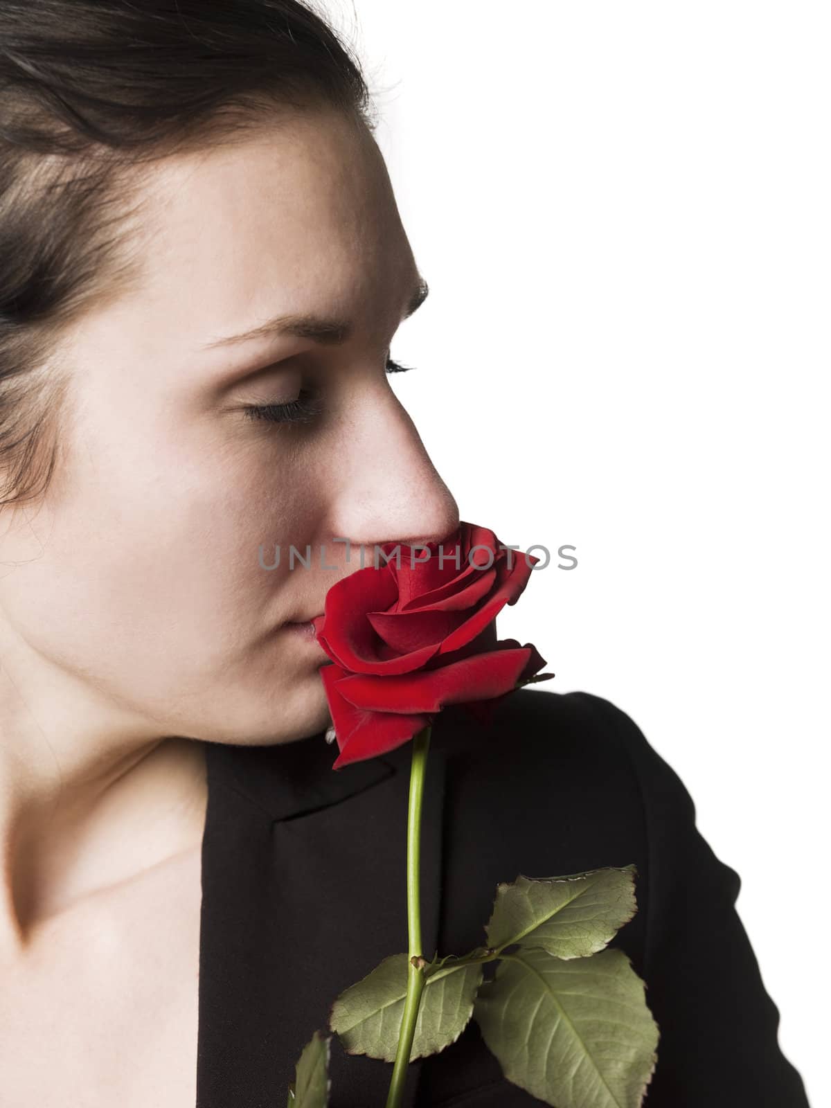 Woman smell a rose by gemenacom
