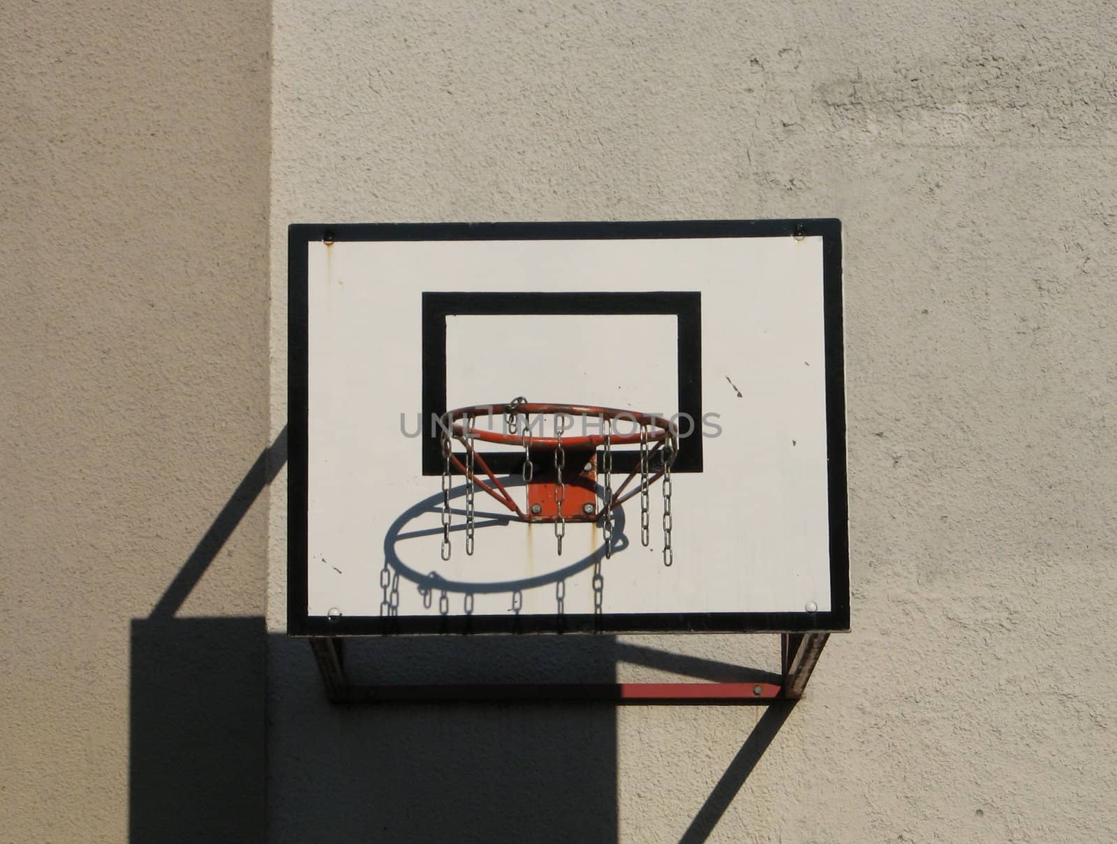 basketball basket on a wall
