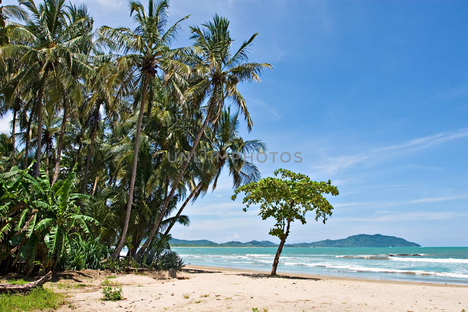 View over Tamarindo beach, Costa Rica Pacific Coast.