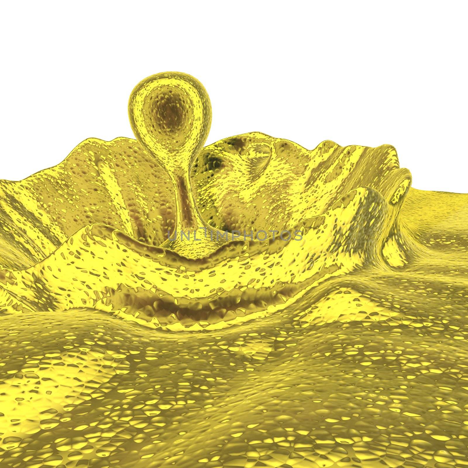 Computer generated image - Liquid Splash - Yellow
