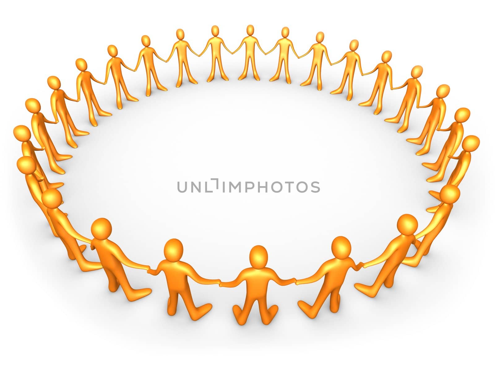 Computer generated image - United People - Orange.