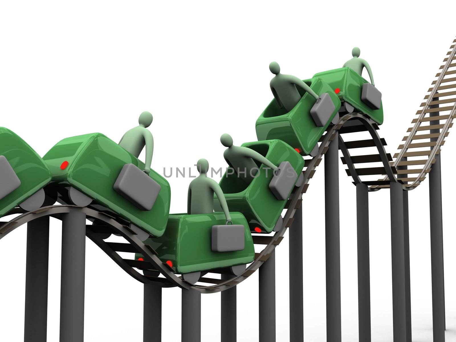 Computer generated image - Business Rollercoaster.