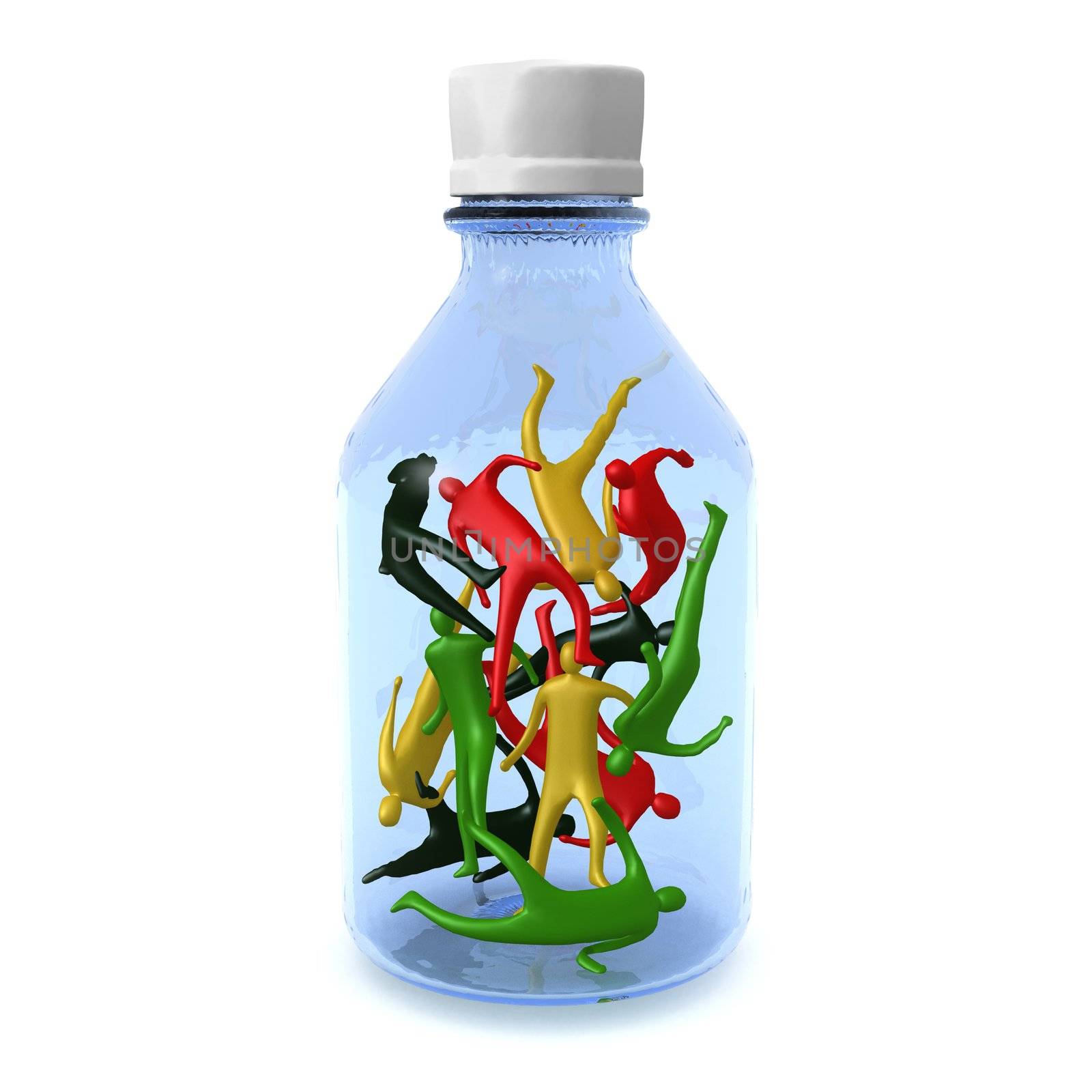 Computer generated image - In The Bottle.