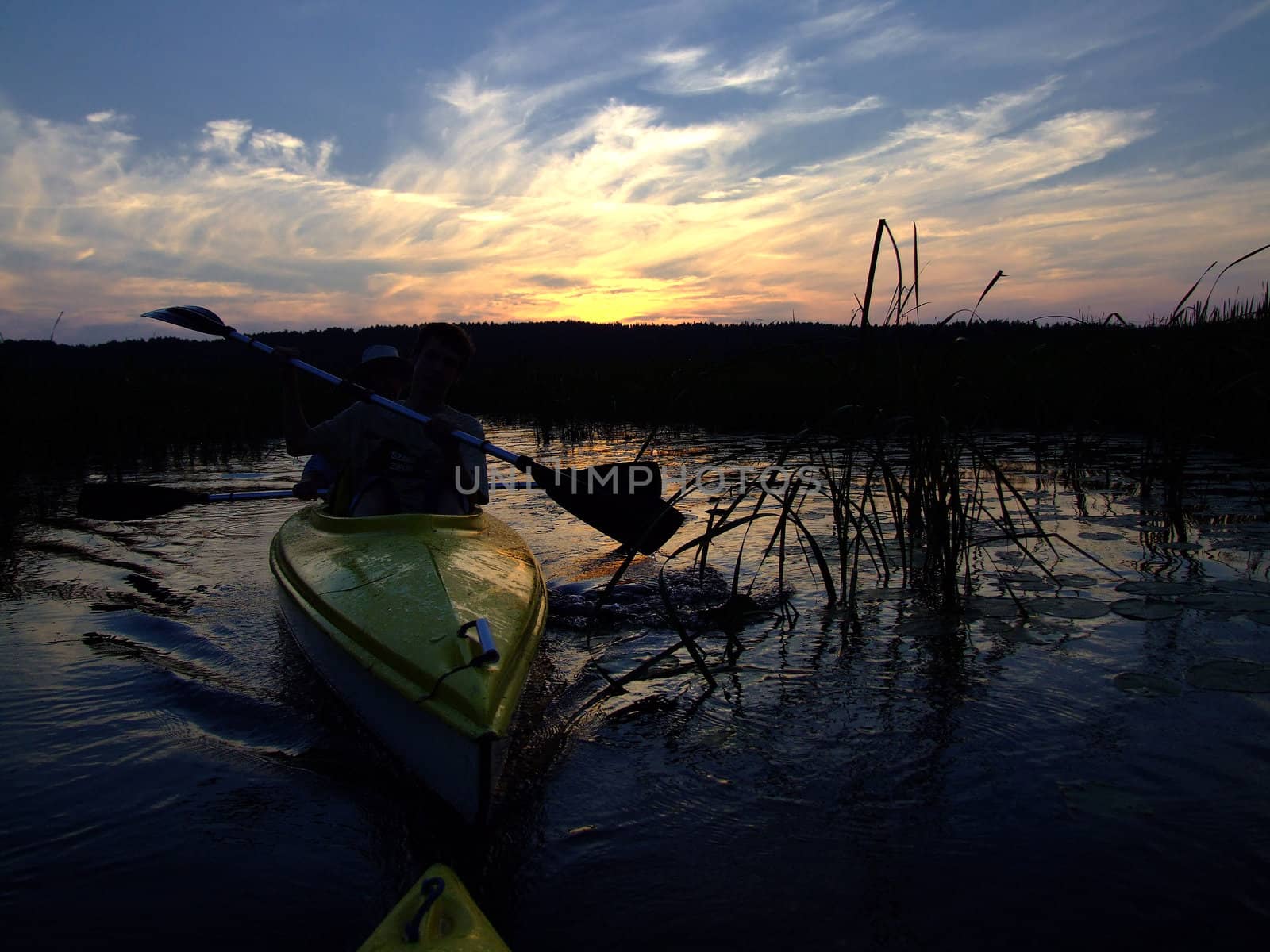 relax on canoe by Geralttt