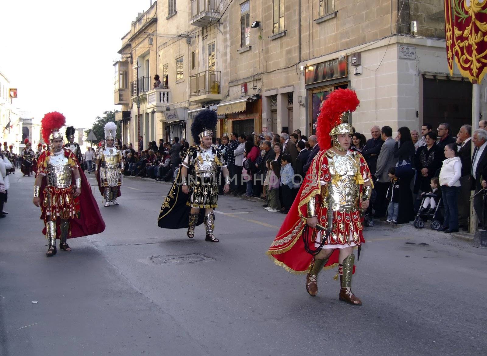 SPQR Series - Imagery depicting re-enactment of Roman Empire legion march, during Good Friday procession in Malta. No detail is spared, resulting in realistic weaponry and uniforms.