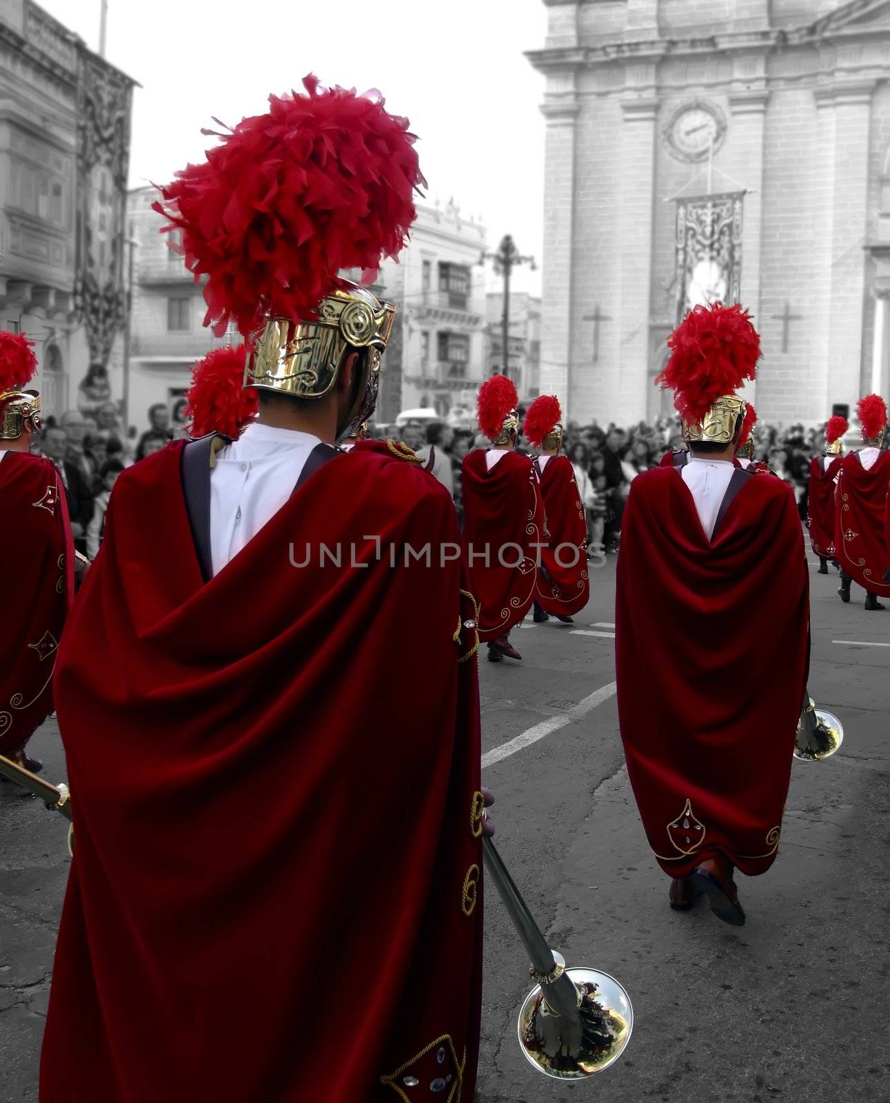 SPQR Series - Imagery depicting re-enactment of Roman Empire legion march, during Good Friday procession in Malta. No detail is spared, resulting in realistic weaponry and uniforms.