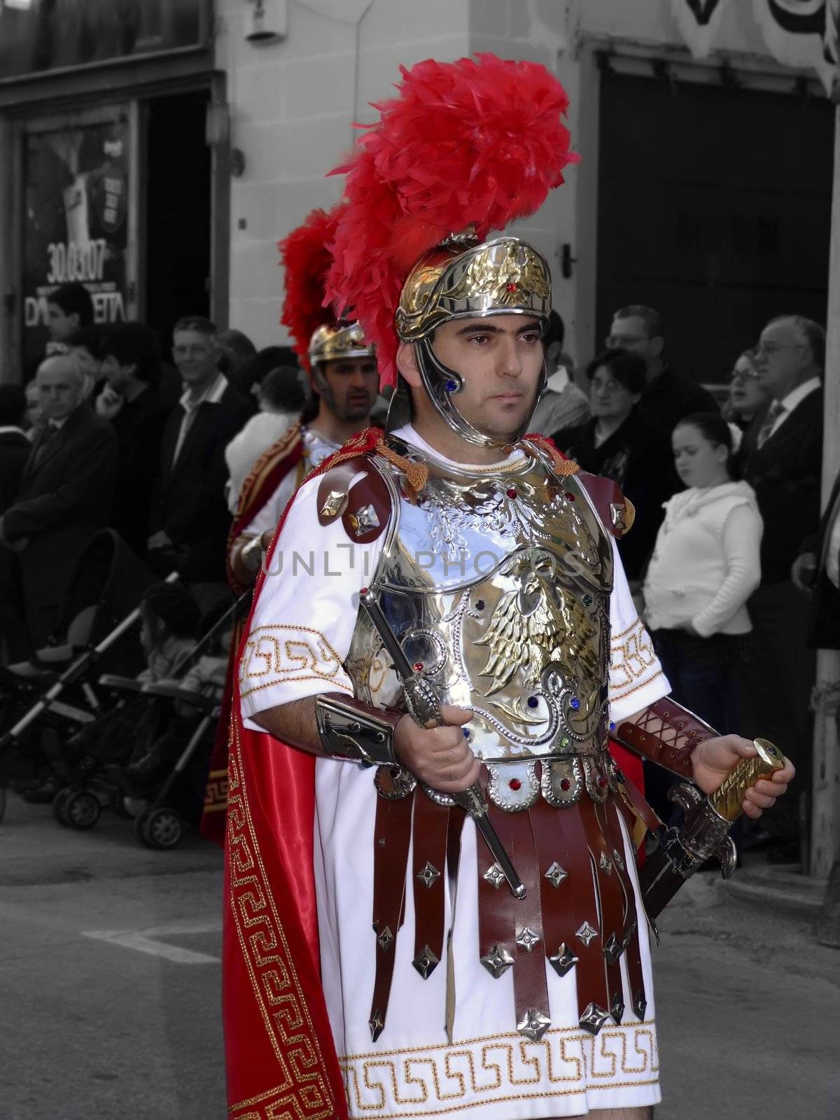 SPQR Series - Imagery depicting re-enactment of Roman Empire legion march, during Good Friday procession in Malta. No detail is spared, resulting in realistic weaponry and uniforms.