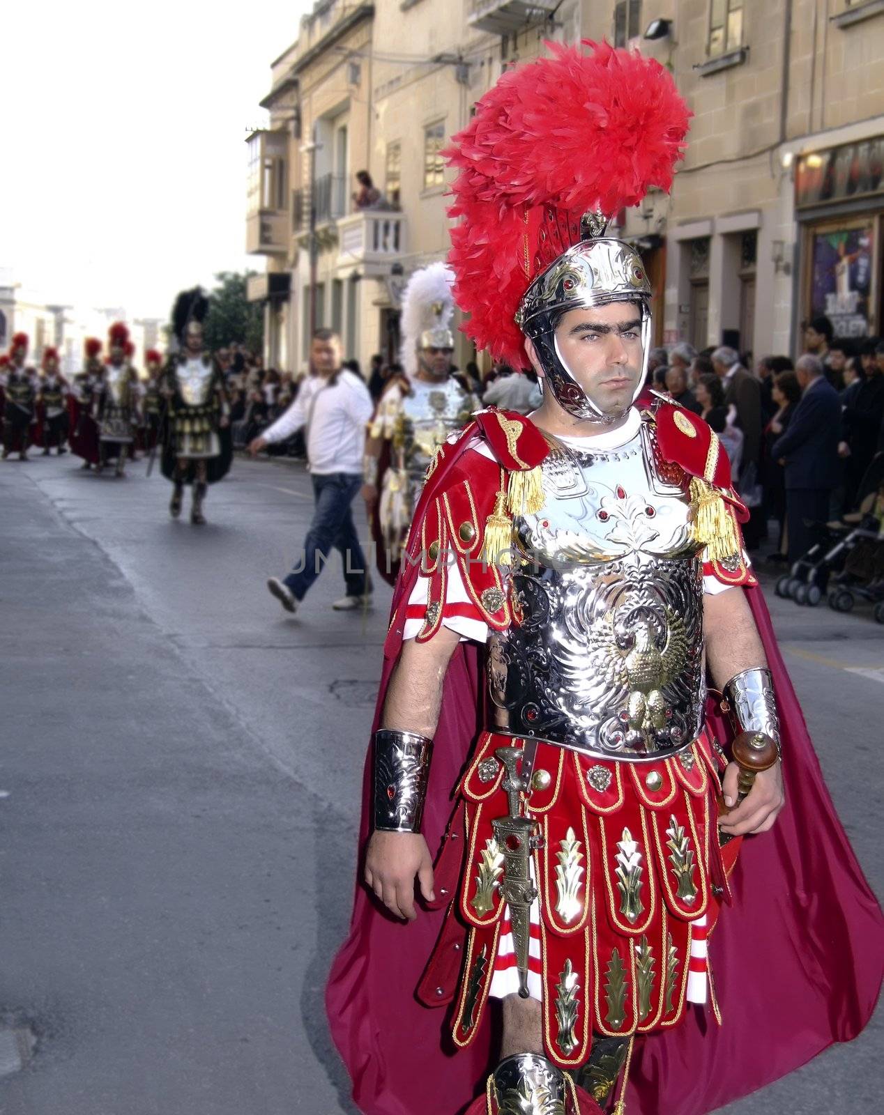 SPQR Series - Imagery depicting re-enactment of Roman Empire legion march, during Good Friday procession in Malta. No detail is spared, resulting in realistic weaponry and uniforms.