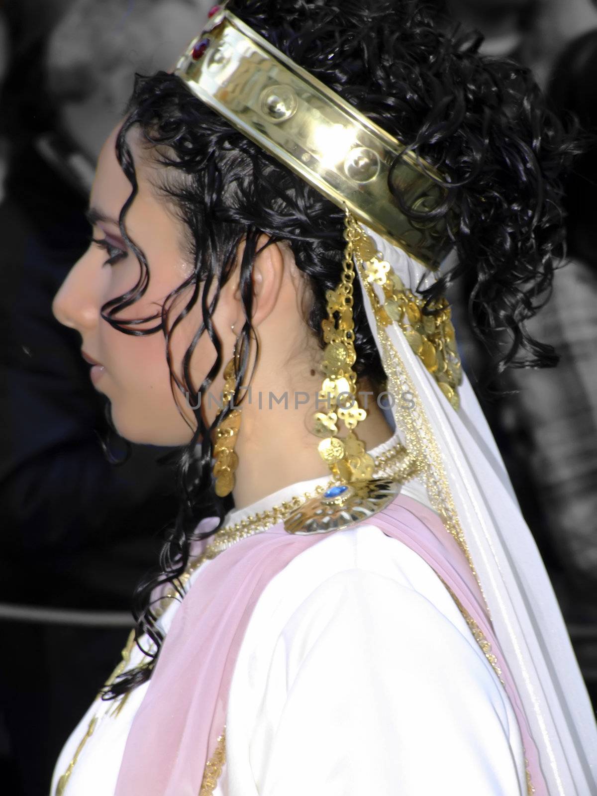 Beauties of the Ancient Empires - Images shot during parade demonstrating fashion and beauty of ancient empires of Rome, Egypt, Judea, etc