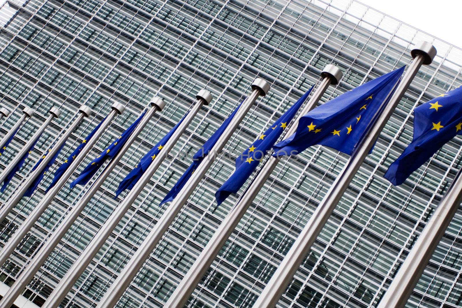 European commission with European flags by ints