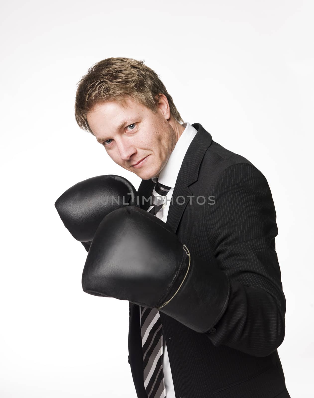 Buisnessman in boxinggloves by gemenacom