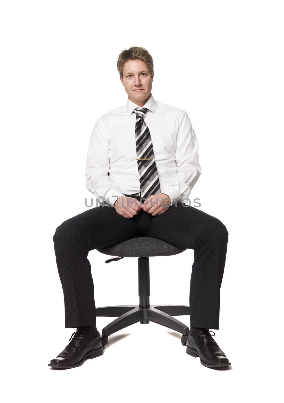 Man siting on an office chair