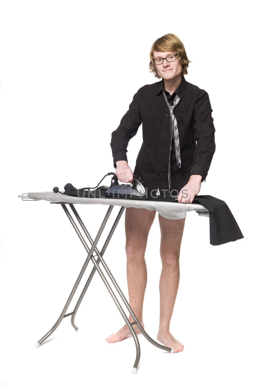 Man ironing his pants by gemenacom