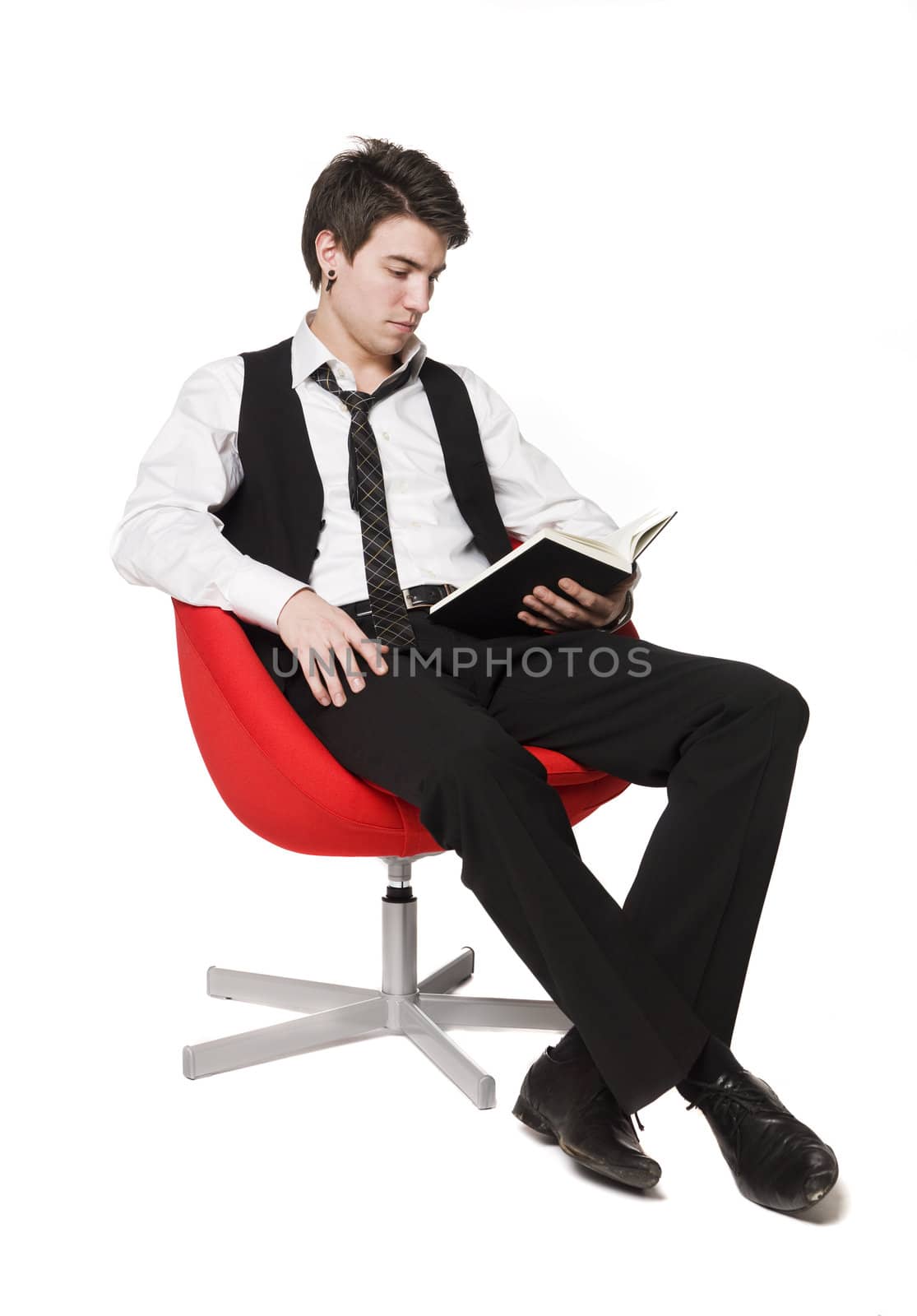 Man reading a book by gemenacom