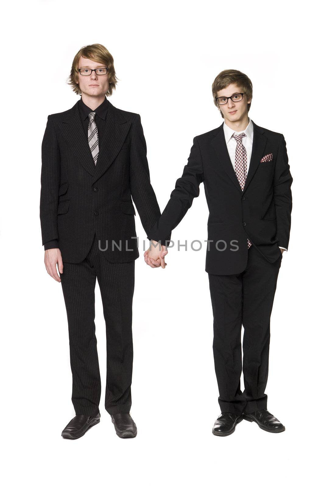 Two men holding hands by gemenacom