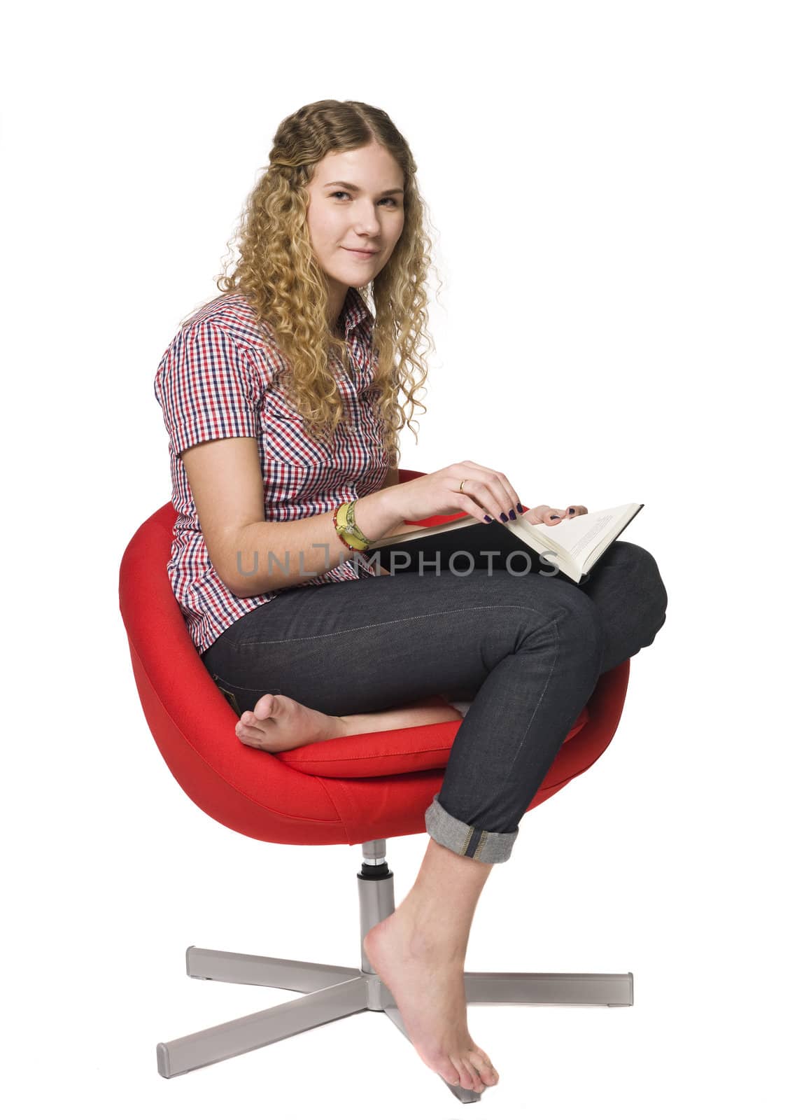 Girl reading a book