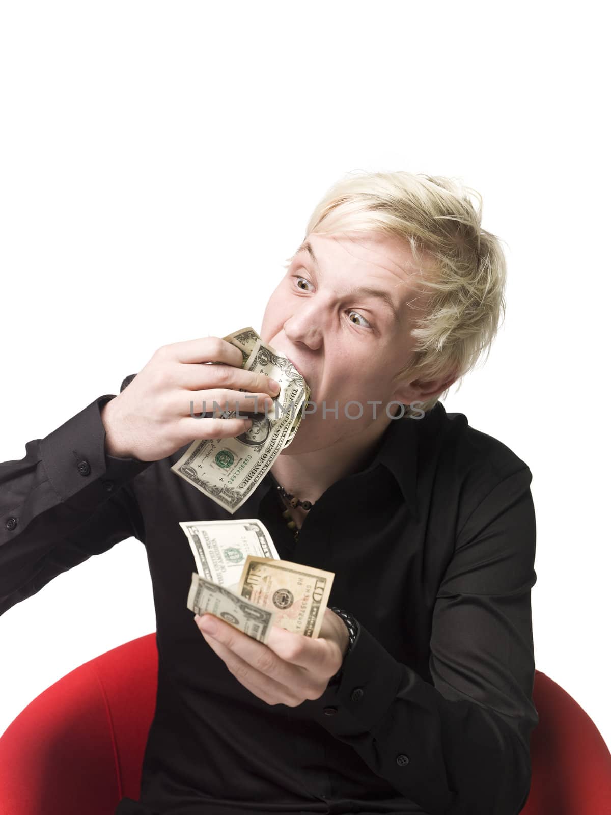 Boy eating money by gemenacom
