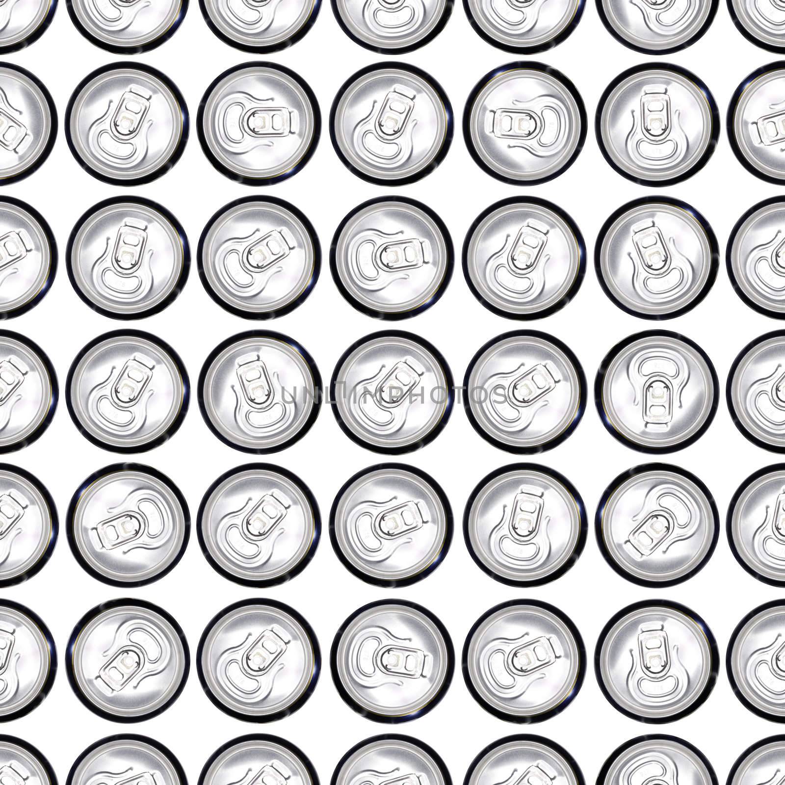 Cans in a pattern