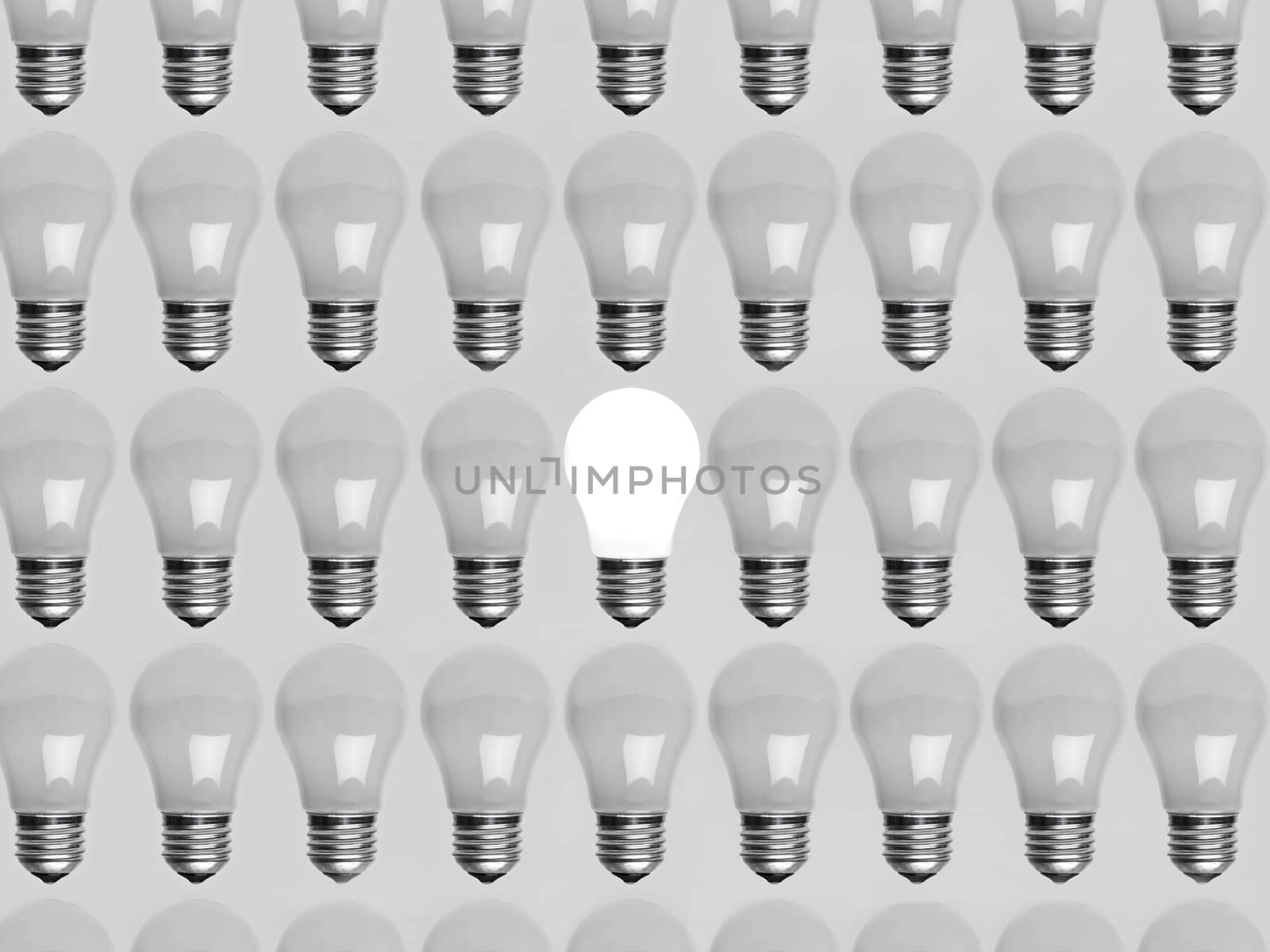 Collage of light bulbs