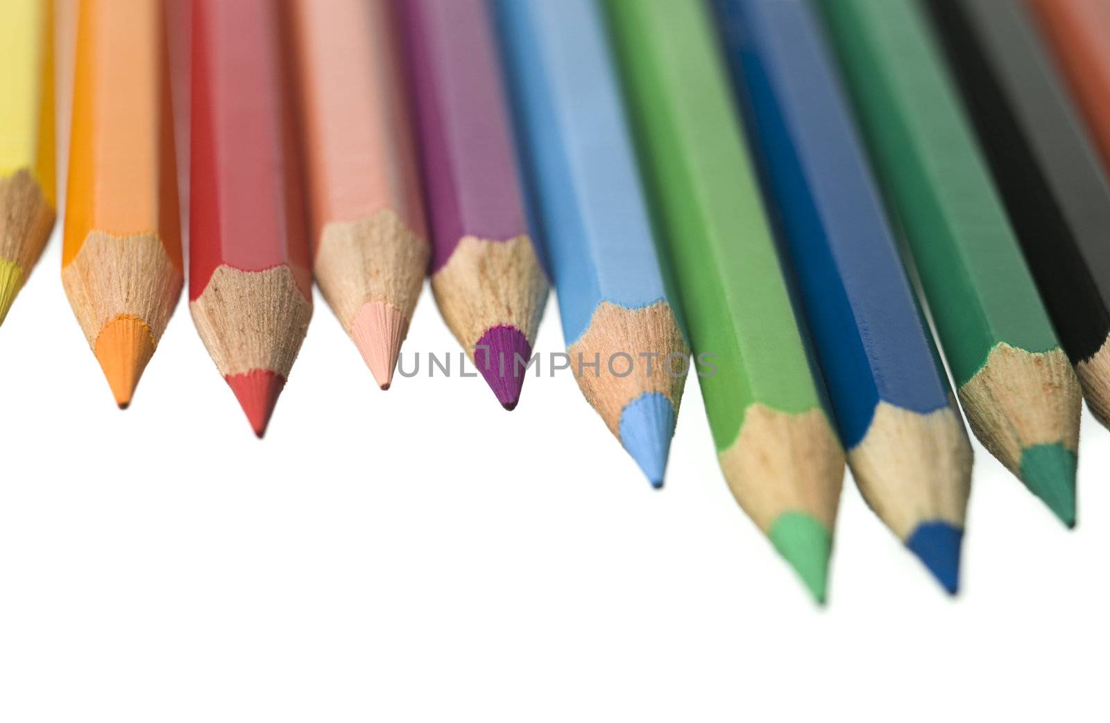 Row of colored pencil by gemenacom