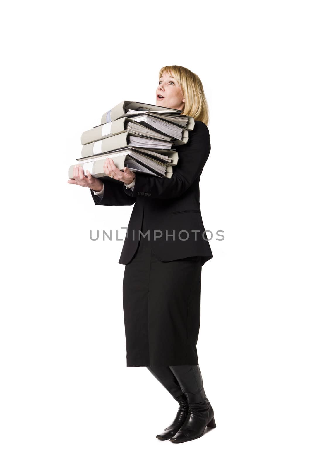 Woman overloaded with work by gemenacom