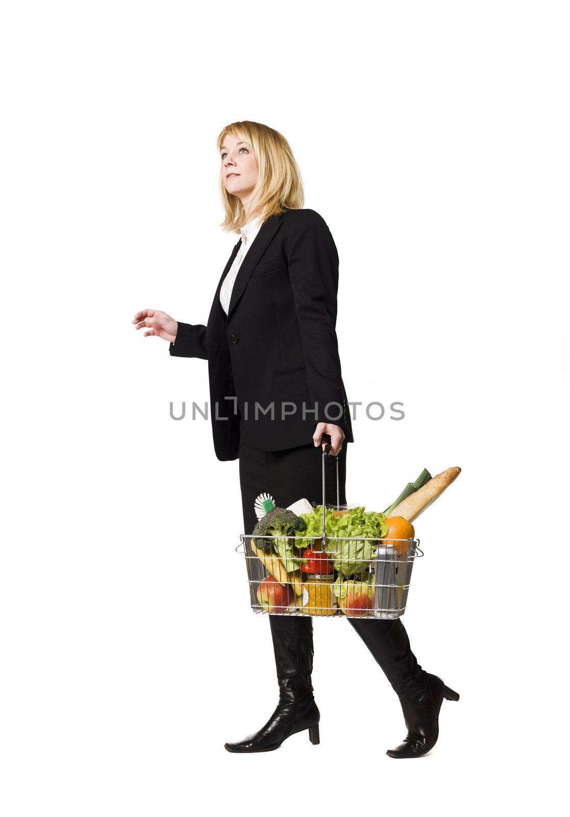 Woman with a shopping-basket by gemenacom