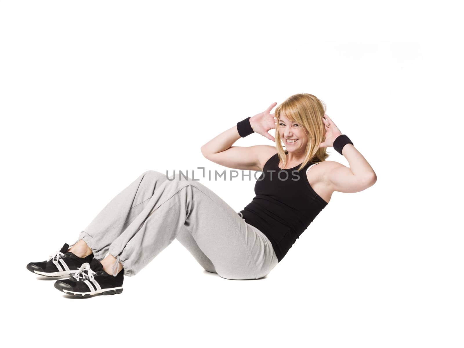 Woman doing situps by gemenacom