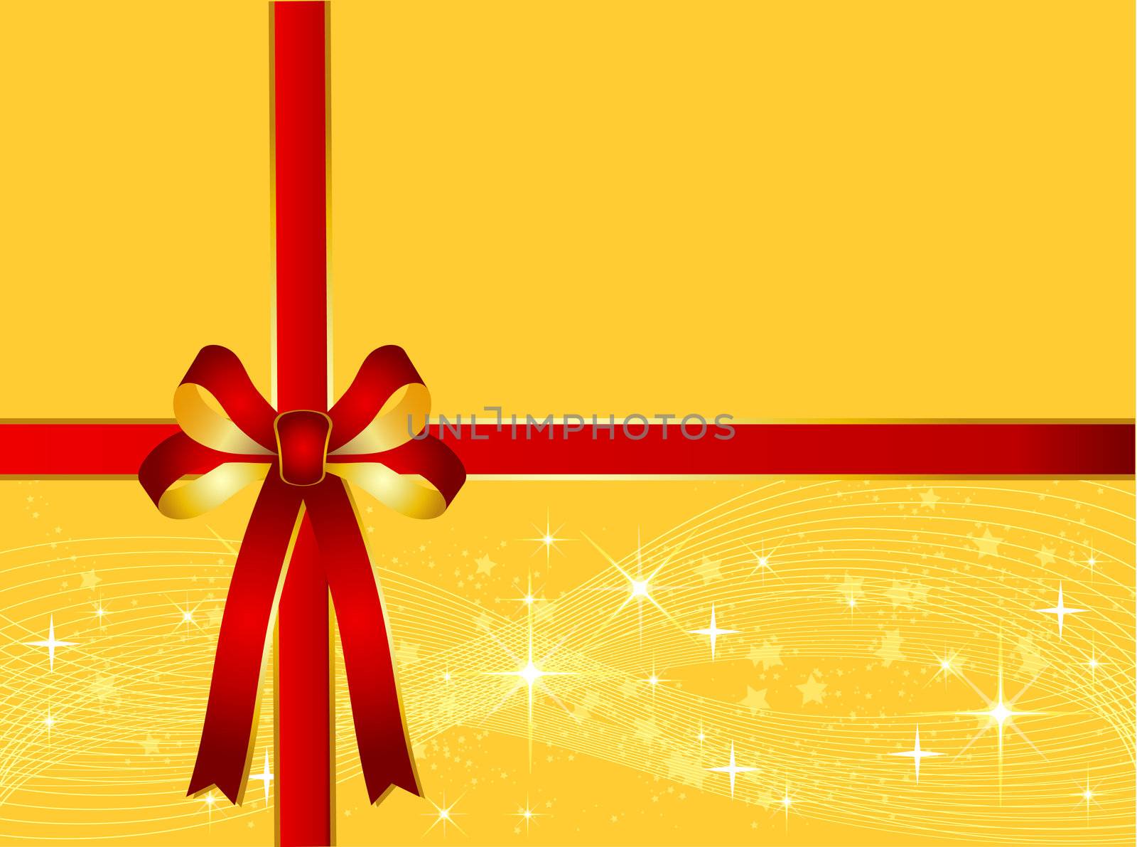 Christmas Background with Ribbon