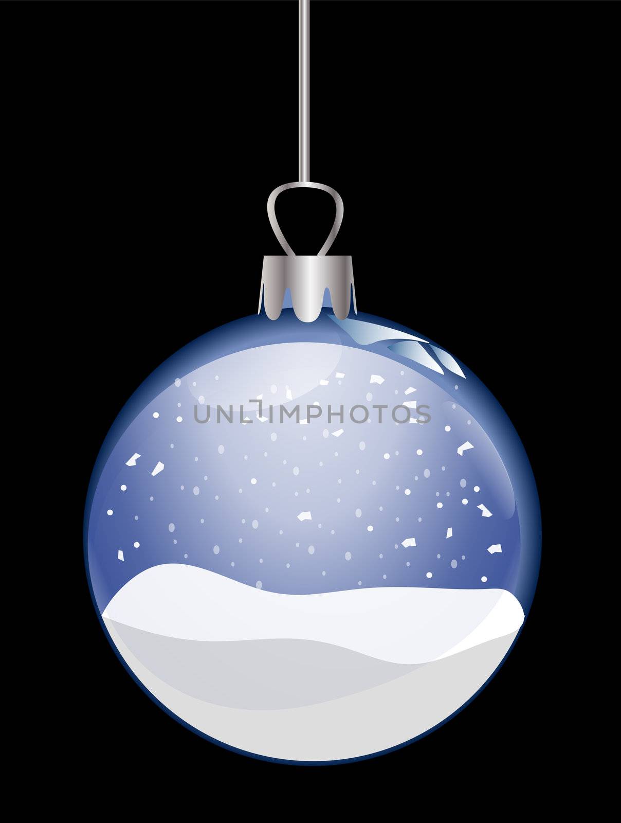 illustration of a christmas glass ball by peromarketing
