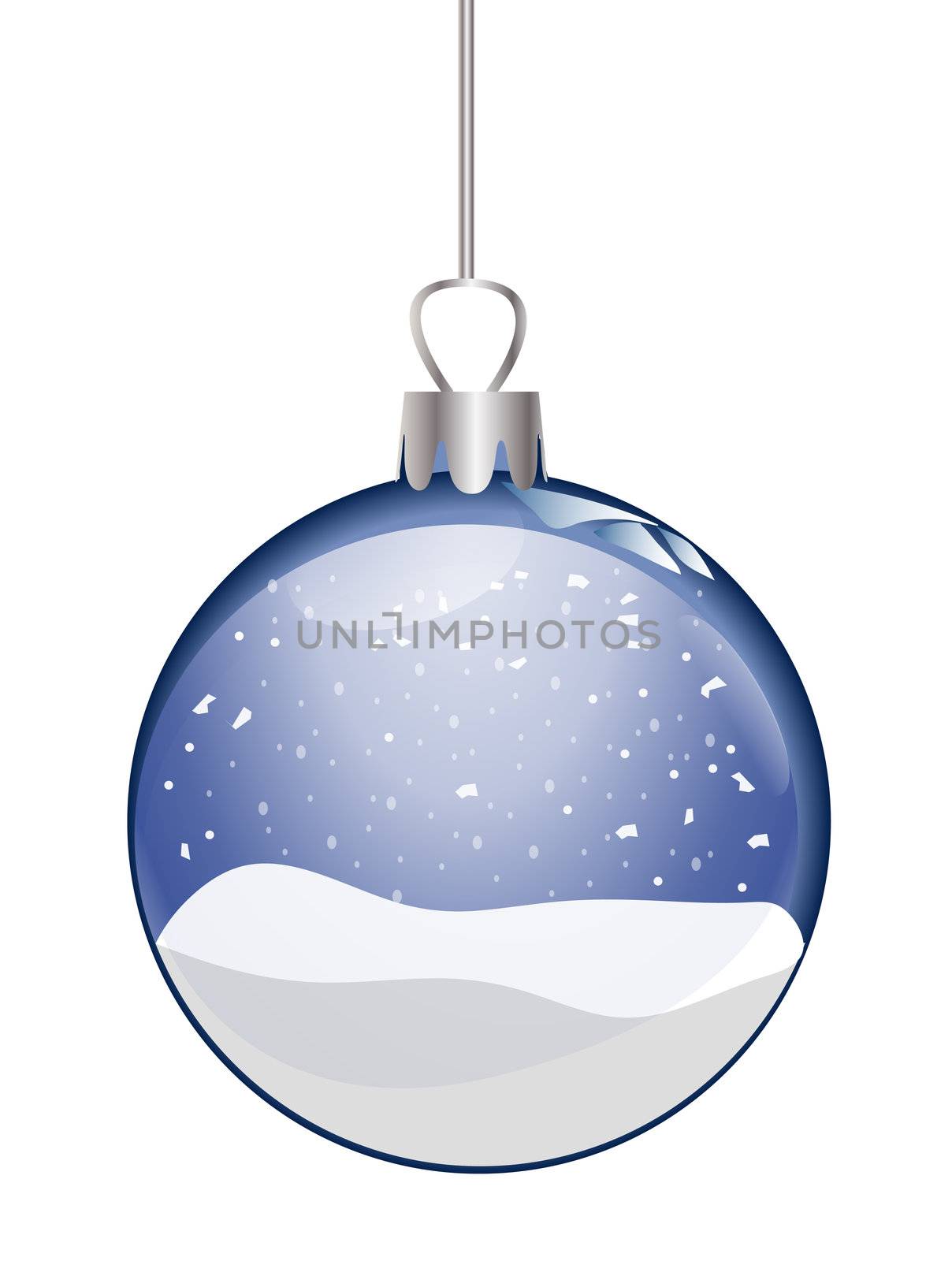 illustration of a christmas glass ball by peromarketing