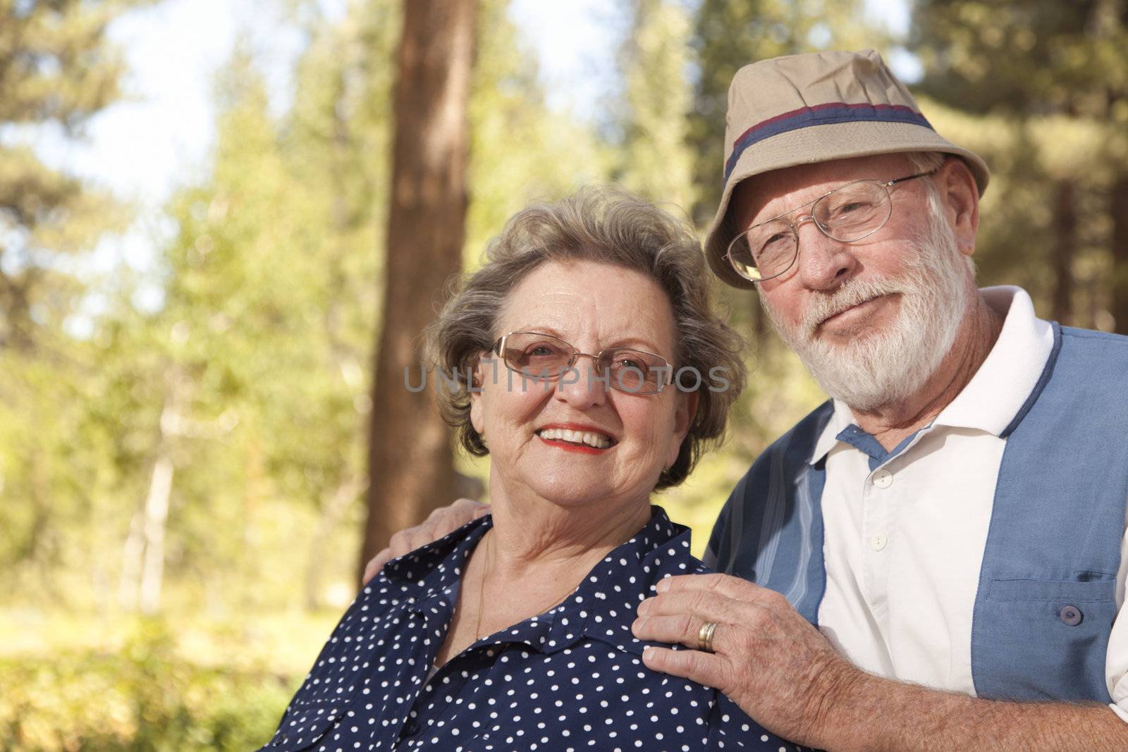 Loving Senior Couple Enjoying the Outdoors Together.