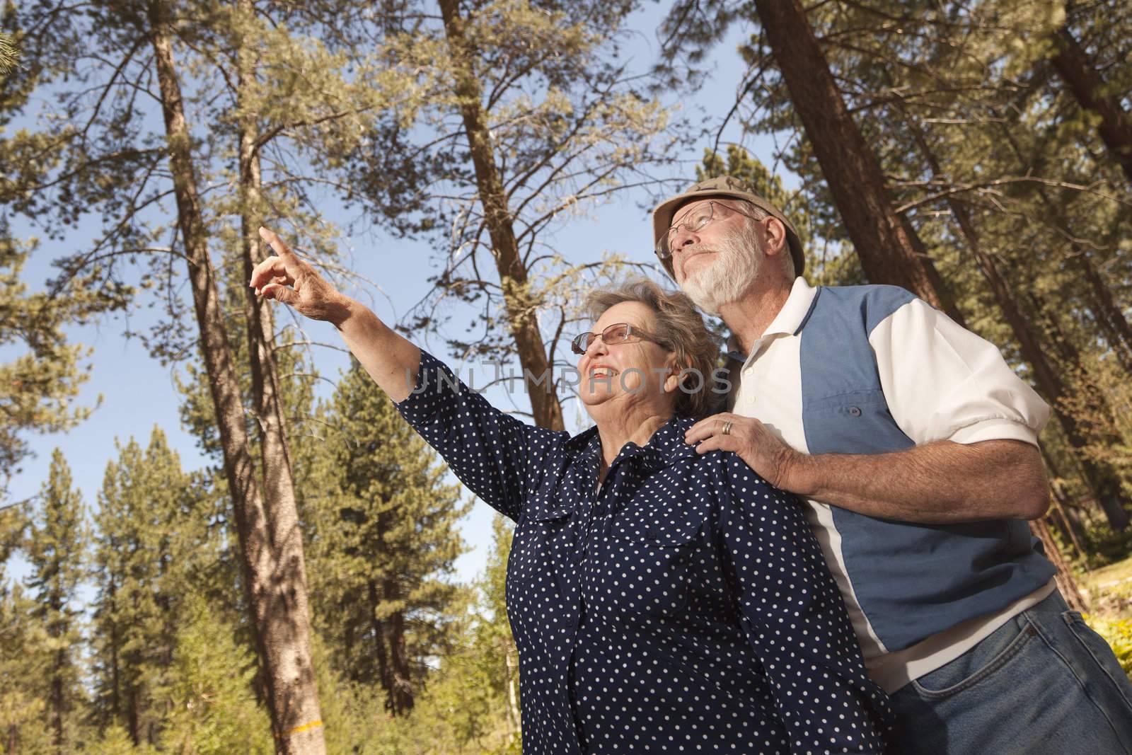 Loving Senior Couple Enjoying the Outdoors Together.