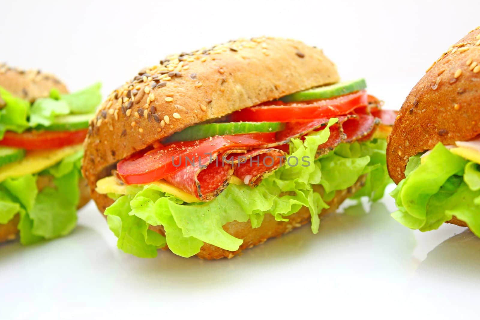 Fresh sandwich with vegetables