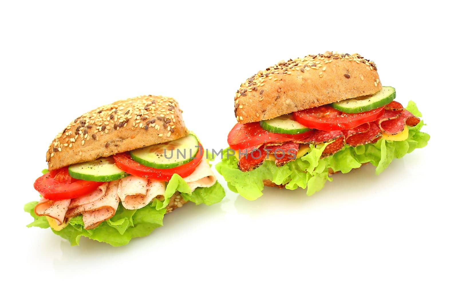 Fresh sandwich with vegetables