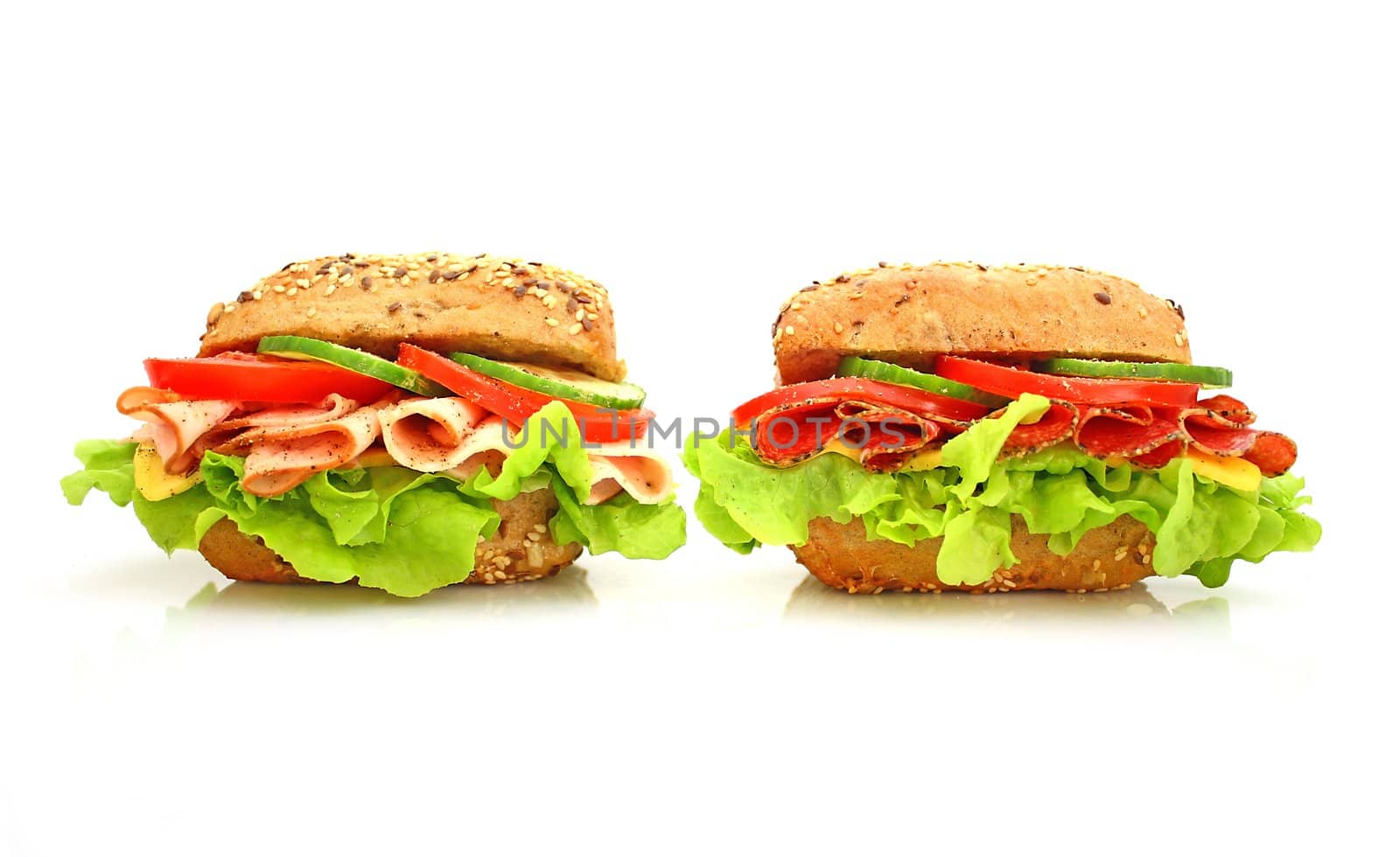 Fresh sandwich with vegetables