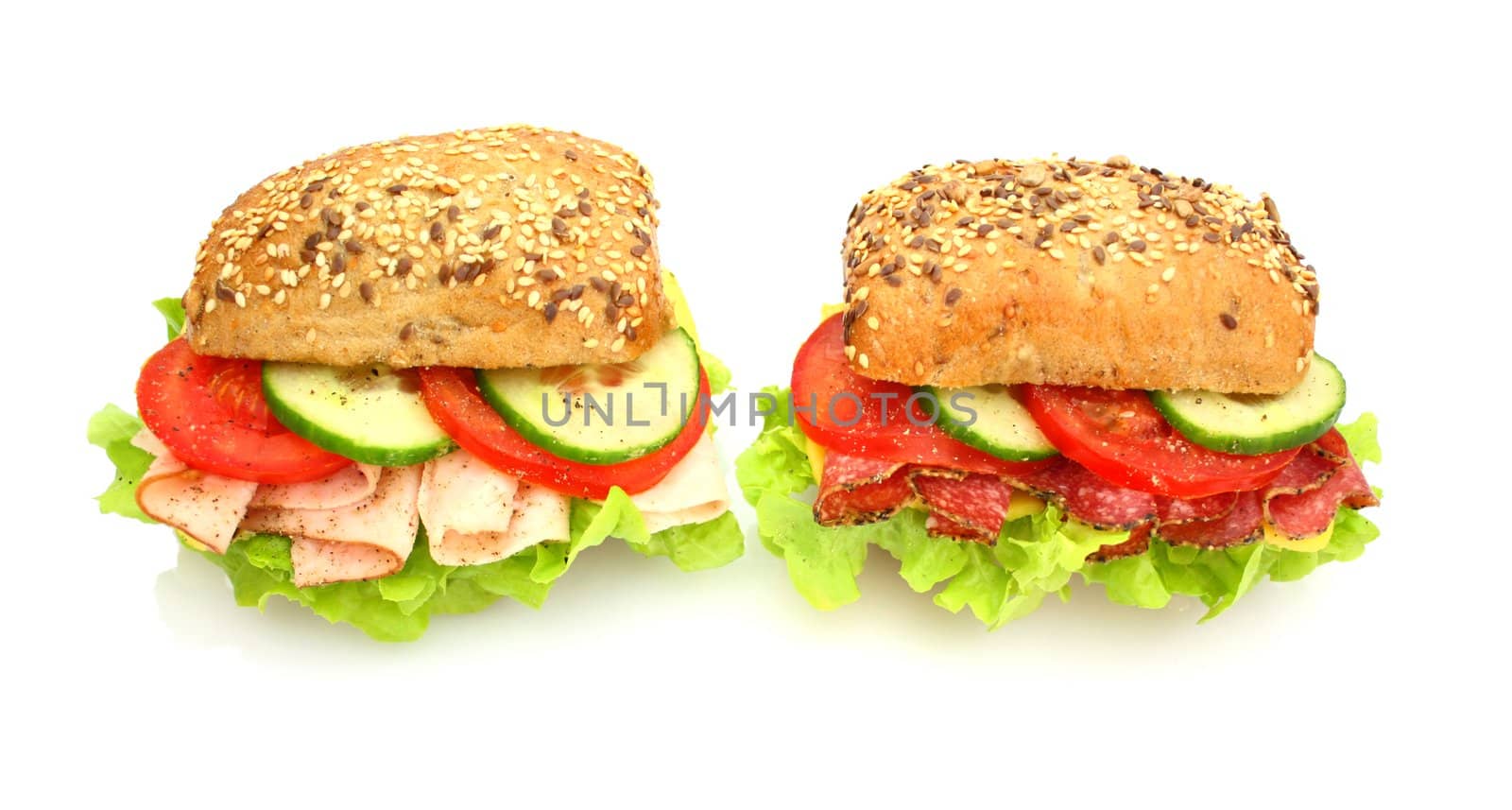 Fresh sandwich with vegetables