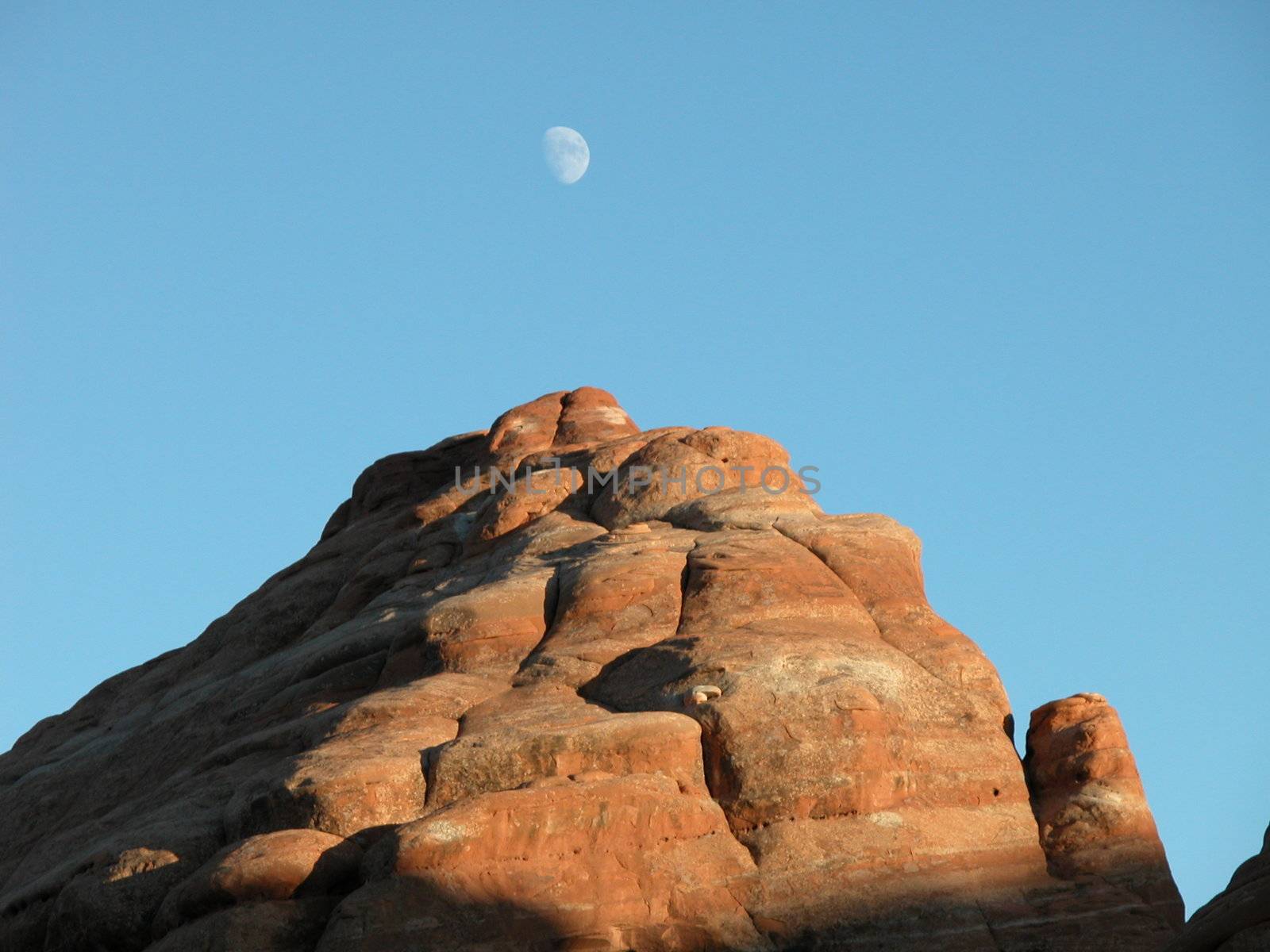 Moon in Arches National Park, 2004 by jovannig